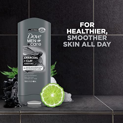 DOVE MEN + CARE Men's Purifying Charcoal + Clay Wash, 13.5 oz - Image 4
