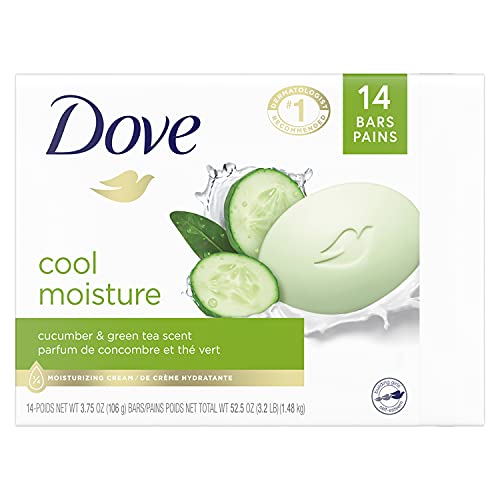 Dove Skin Care Beauty Bar Cucumber Green Tea 3.75 oz, 14 Bars - Image 2
