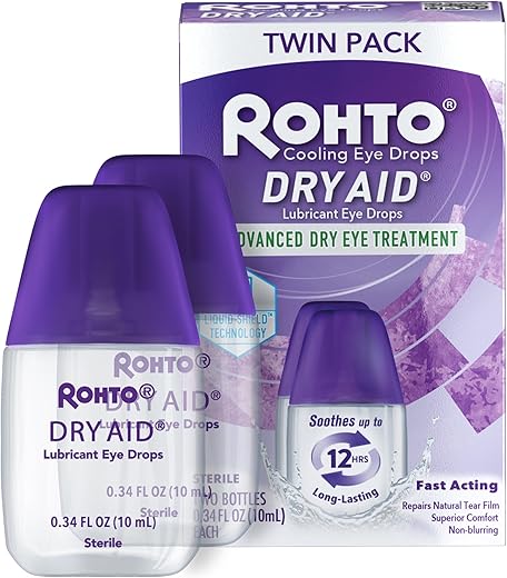Rohto Dry Aid Lubricant Eye Drops, Fast Relief