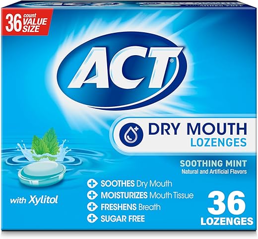 ACT Dry Mouth Lozenges, Soothing Mint
