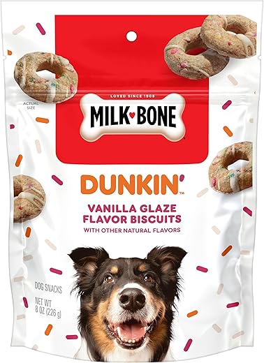 Milk-Bone Dunkin' Vanilla Glaze Dog Treats, 8 Ounce