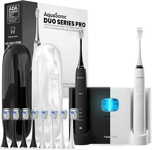 Aquasonic Duo Pro Ultra Whitening Electric Toothbrushes