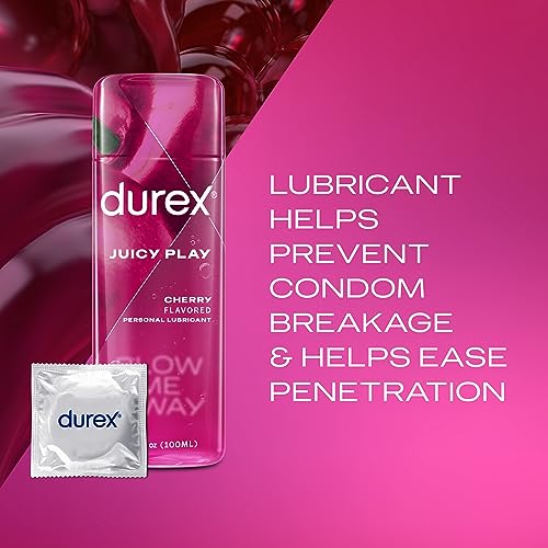 Durex Water Based Cherry Flavored Lube, 3.38 fl oz - Image 3