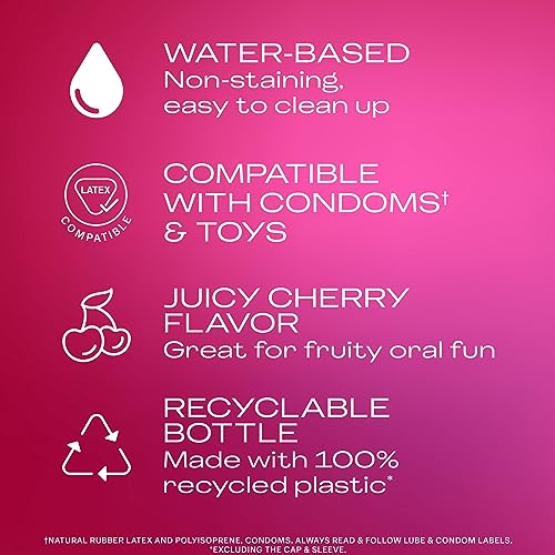Durex Water Based Cherry Flavored Lube, 3.38 fl oz - Image 2
