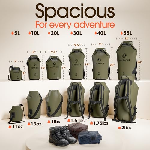 Earth Pak Waterproof Dry Bag Backpack With Phone Case - Image 2