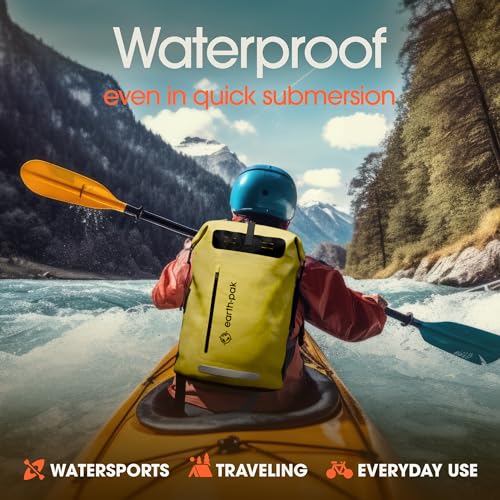 Earth Pak Waterproof Roll-Top Hiking Backpack With IPX8 Case - Image 3