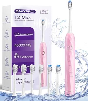 SAKYPRORAL Electric Toothbrush – Ultra Whitening Sonic