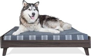 Furhaven Elevated Dog Bed Frame, Gray Wash