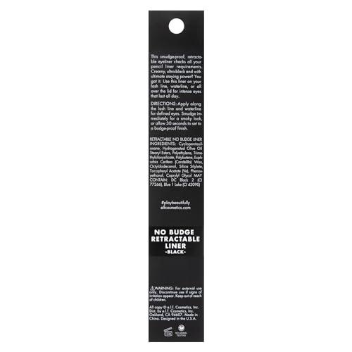 e.l.f. No Budge Retractable Eyeliner, Black 0.006 Oz - Image 4