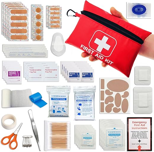 VirKech Emergency First Aid Kit, 166 Pieces