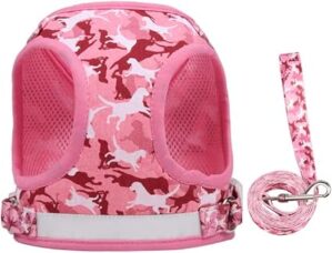 YUEHAN Escape Proof Pet Harness Vest With Leash