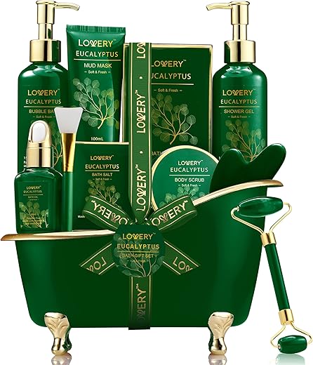 LOVERY Eucalyptus Spa Gift Basket, 16pc Set