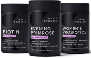 Sports Research Evening Primrose Supplement & Vegan Biotin