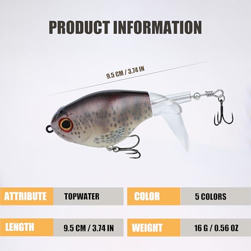 EXAURAFELIS Whopper Plopper Topwater Bass Bait - Image 2