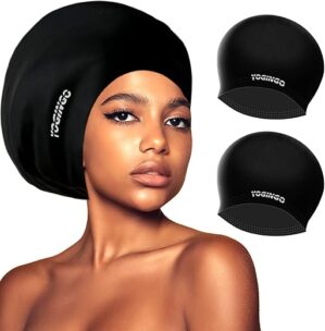 YOGINGO Extra Large Waterproof Silicone Swim Cap