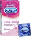 Durex Extra Ribbed Condoms For Men – 10 Count