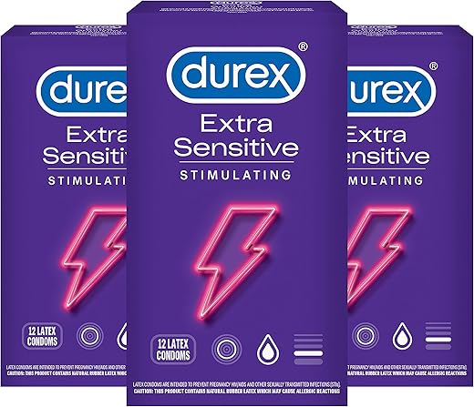 Durex Extra Sensitive Stimulating Condoms 12ct