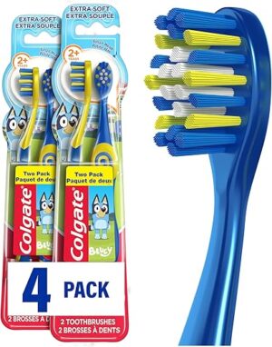 Colgate Extra Soft Kids Toothbrush Pack, Bluey
