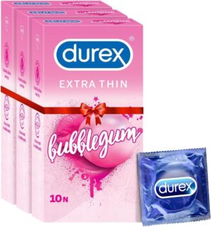 Durex Extra Thin Bubblegum Flavoured Condoms