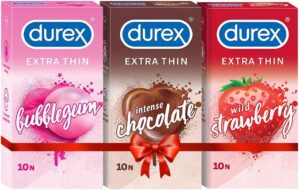 Durex Extra Thin Flavoured Condoms, 10s, Pack Of 3