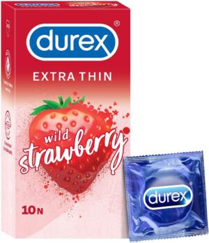 Durex Extra Thin Wild Strawberry Condoms – 10s