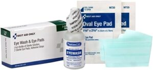 First Aid Only Eye Wash Kit With Adhesive Strips