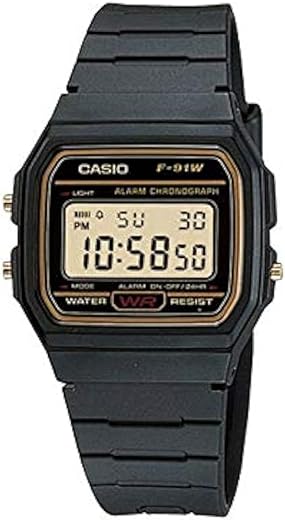 Casio F91WG-9 Men's Retro Black Gold Watch