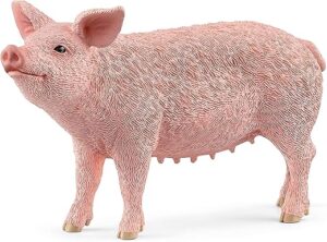 Schleich Farm Animal Pig Toy Figurine, 2.3 Inch