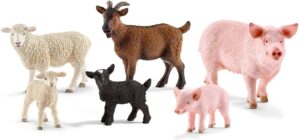 Schleich Farm Animal Toy Set, 6-Piece