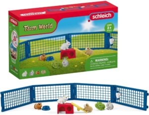 Schleich Farm World Animal Toy Set, Rabbit & Guinea Pig