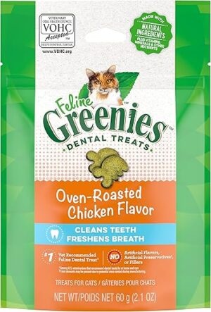Greenies Feline Natural Dental Treats, Chicken Flavor