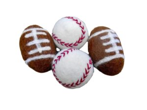 BlessingsfromHeaven Felt Baseballs And Footballs Set