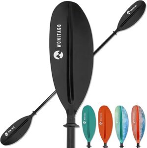 WONITAGO Fiberglass Shaft Kayak Paddles, Adjustable
