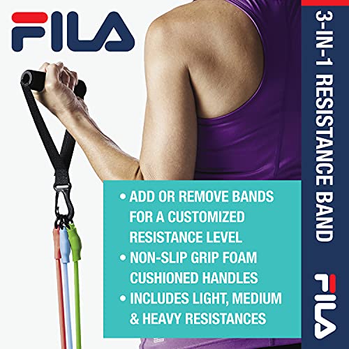 Fila 3-In-1 Tube Resistance Bands With Handles - Image 2