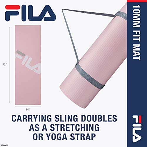 Fila Extra Thick Yoga Mat With Strap - Image 4