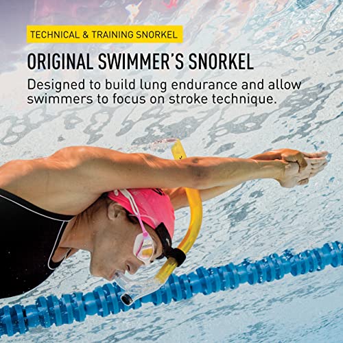 FINIS Original Center-Mount Swimmer's Snorkel, Yellow - Image 2