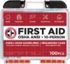 Be Smart Get Prepared First Aid Kit – 10 Person, 100 Pieces
