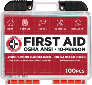 Be Smart Get Prepared First Aid Kit – 10 Person, 100 Pieces