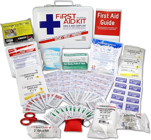 Urgent First Aid First Aid Kit, 25 Person, 79 Pieces