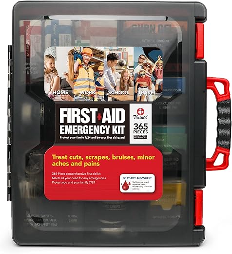 THRIAID First Aid Kit, Durable Hard Case