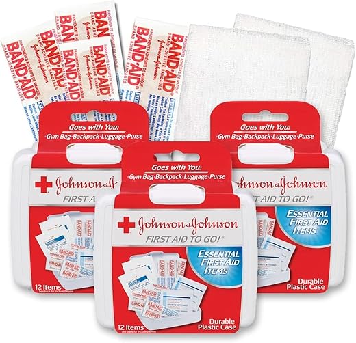 J&J Red Cross First Aid Kit Travel Size (Pack Of 3)