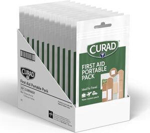 Curad First Aid Portable Pack, Travel Pouch