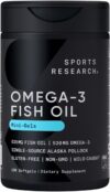 Sports Research Fish Oil Mini-Softgels – 625mg, 120 Capsules