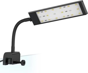 NICREW Fish Tank Clamp Light, White & Blue LEDs
