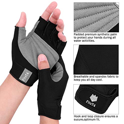 FitsT4 Sports Half Finger Padded Palm Gloves for Water Sports - Image 4