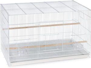 PH Prevue Hendryx Flight Cage Metal Bird Crate, White