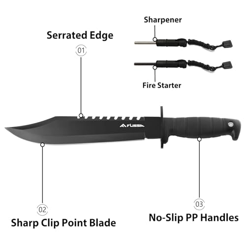 FLISSA Survival Hunting Knife With Sheath - Image 4