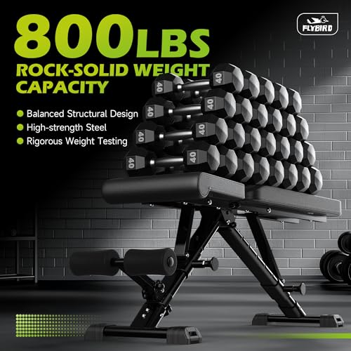 FLYBIRD Adjustable Strength Training Bench, Fast Folding - Image 3