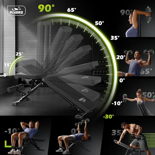 FLYBIRD Adjustable Strength Training Bench, Fast Folding - Image 5