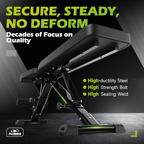 FLYBIRD Adjustable Strength Training Bench, Fast Folding - Image 2